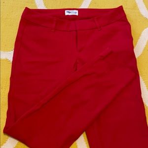 Skinny, stretch, red, old navy Pixie pants